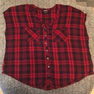 Flowy cut off sleeve shirt from Torrid